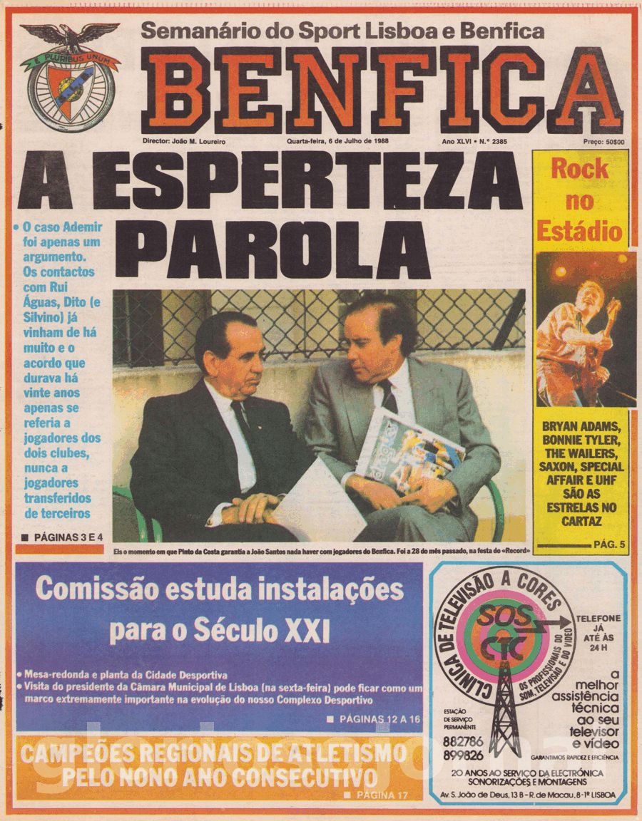 jornal o benfica 2385 1988-07-06
